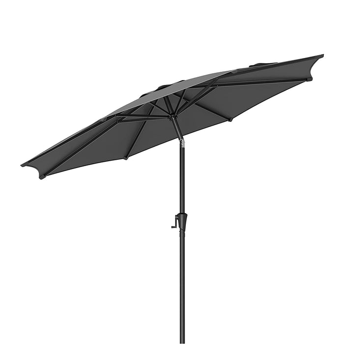 Umbrelă de soare de grădină, umbrelă de soare de exterior înclinabilă la 30°, gri