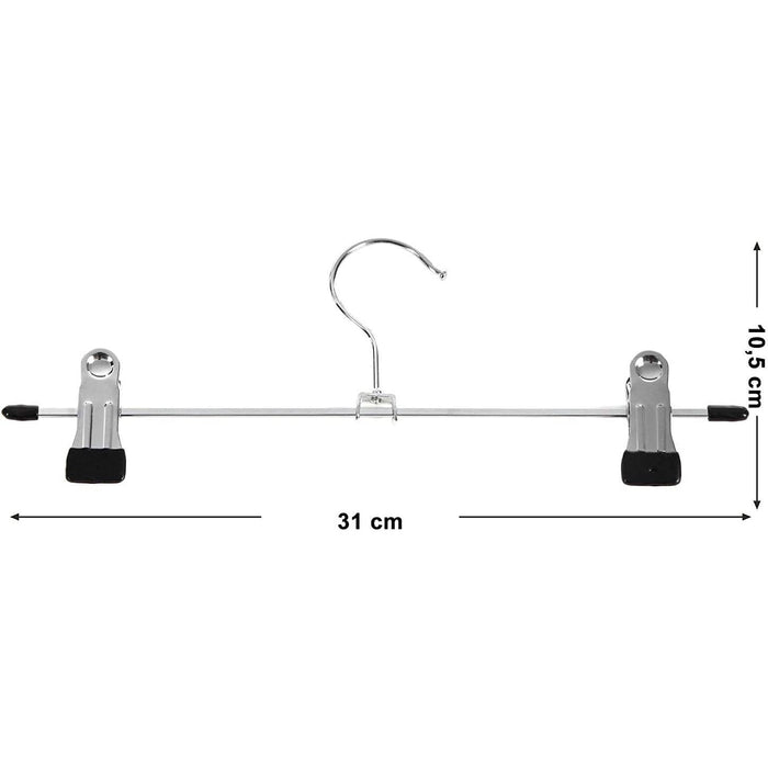 Umerașe metalice pentru pantaloni 31 cm Umerașe pentru haine antiderapante, pachet de 20