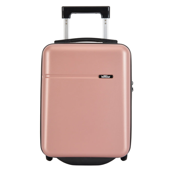 Valiza de cabină BONTOUR CabinOne Rose Gold (40x30x20 cm) poate fi transportată gratuit pe zborurile WIZZAIR