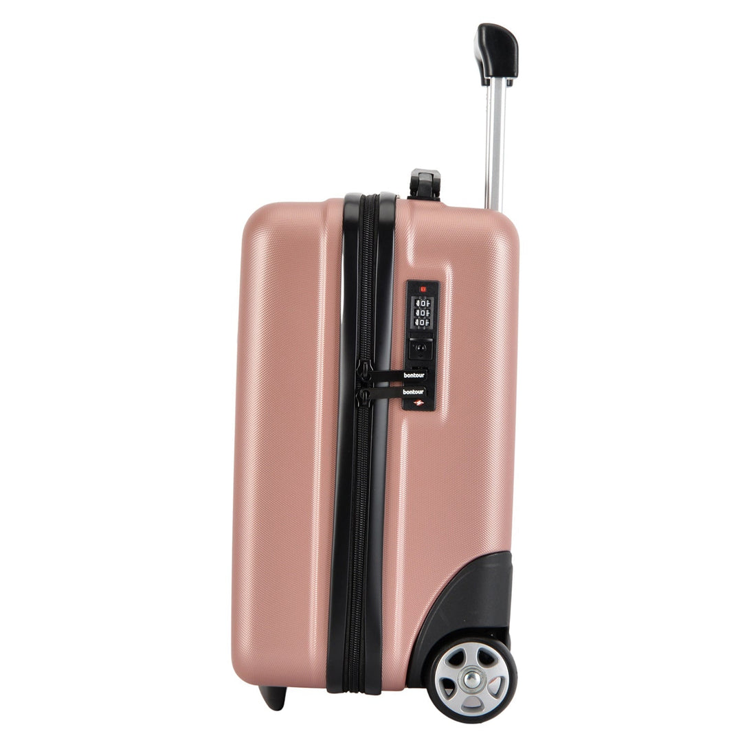 Valiza de cabină BONTOUR CabinOne Rose Gold (40x30x20 cm) poate fi transportată gratuit pe zborurile WIZZAIR