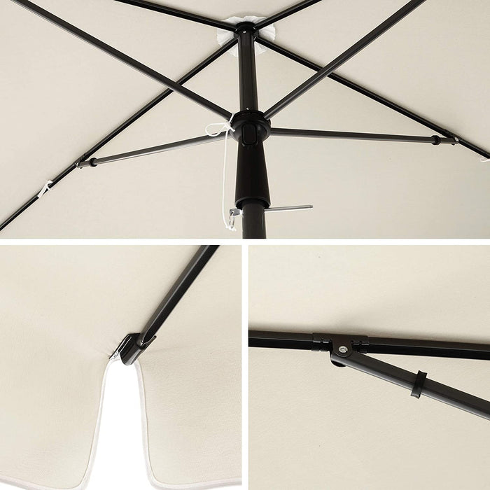 umbrelă de soare 200 x 125 cm, protecție UV până la UPF 50+, umbrelă de grădină, pliabilă