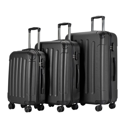 Set de bagaje BONTOUR VERTICAL cu 4 roți, negru