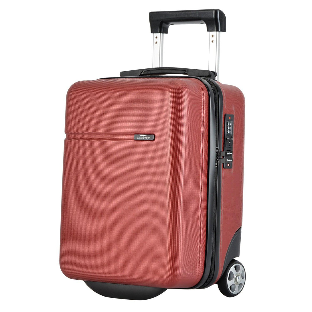 Valisă de cabină Bontour CabinOne, culoare visiniu (40x30x20 cm) care poate fi transportată gratuit pe zborurile WIZZAIR