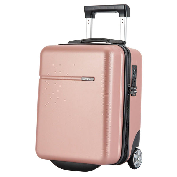 Valiza de cabină BONTOUR CabinOne Rose Gold (40x30x20 cm) poate fi transportată gratuit pe zborurile WIZZAIR